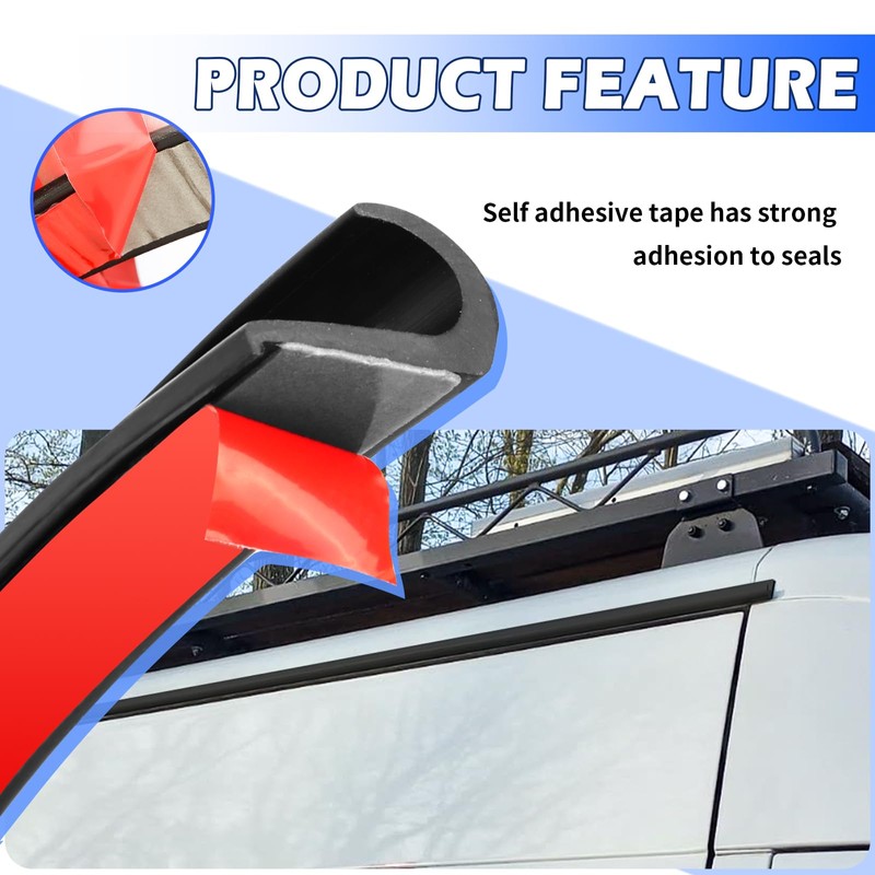 26.25Ft RV Rain Gutter Diverter with J-Shape Drip Guide Rail,