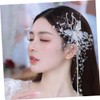 Beavorty 2pcs Elegant Butterfly Hair Clip Rhinestone Tassel Barrette Bridal