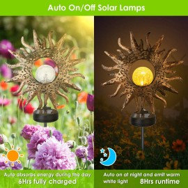IP54 Waterproof Solar Powered Sun Stake Lamp Decorative Garden LightType: Sun