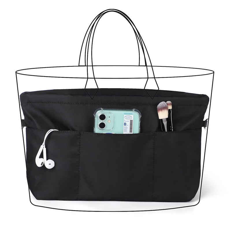 Etercycle Handbag Organiser, Nylon Bag Organiser with Key Ring, Inner