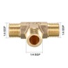 sourcing map Brass Tee Pipe Fitting 1/4 BSP Male Thread