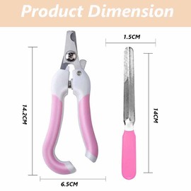 Pets Nail Clippers Dog & Cat Professional Pet Nail Trimmers With Safety Lock for Trimming To Prevent Injury to Nails & Claw for Small Breed Dog, Kitten, Rabbit for Professional and Home Use - Pink