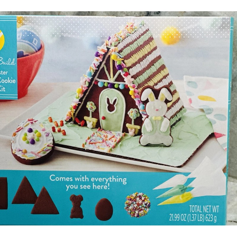 Wilton Ready To Build Happy Easter Chocolate Cookie House Kit.