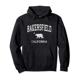 Bakersfield California CA Vintage Distressed Sports Design Pullover Hoodie