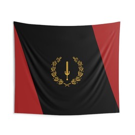 Black American Heritage Flag Indoor Wall Tapestry - size: 60" × 50"