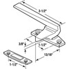 Left Hand Bronze Casement Window Locking Handle; 1-1/2" Screw Holes