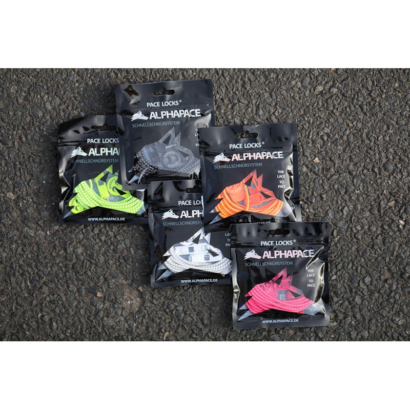 ALPHAPACE Pace Locks Elastic Shoelaces, No-Tie Laces, Slip-On Quick Release
