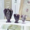 Lovionus89 Natural Amethyst Guardian Angel Statue, Hand Carved Stone Healing