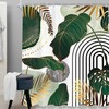 Cinbloo Green Boho 72Wx84H Shower Curtain Extra Long Mid Century