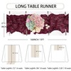 Snowkingdom 13Ft Burgundy Cheesecloth Table Runner, 160 inch Long Red