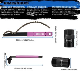 corki Cycles Bike Chain Tools Upgrade Rotor Lock Ring Removal Wrench & Chain Whip with Cassette Bicycle Freewheel Remover Cassette Removal Tool Kit Compatible with Shimano Sunrace 12 Grooves