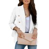CRAZY GRID Womens Double Breasted Business Casual Blazer Jacket -