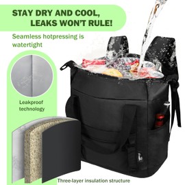 Tirrinia Cooler Backpack Bag Insulated, 36 Cans Soft Leakproof Camping Cooler for Hiking, Traveling, Picnic, Beach, BBQ