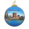 Blown Glass Christmas Ornament | Cleveland, Ohio Skyline | Hand