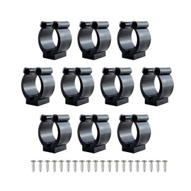 iSpchen 10 Pieces Fishing Rod Holder Clips Rod Holder for Wall Mounting Fishing Rod Holder Organiser Wall Holder Rod Stand Fishing Rod Storage Clamp Set, 24 mm