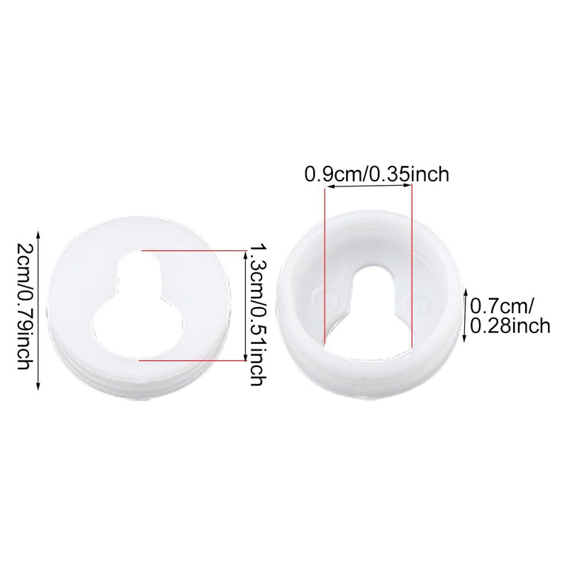 Pack of 10 Cupboard Hangers, Cupboard Holders Plastic 20mm Keyhole