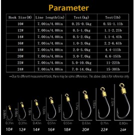 Dyxssm Fishing Hook and Leader, Fishing Rig Hooks with Wire Line Leader (14#)
