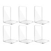ELANBALU 6 Pcs Set Heavy Acrylic Book Stand Clear Anti-Slip