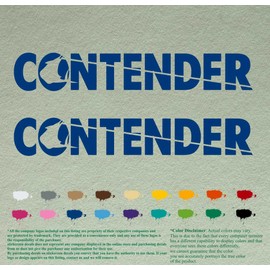 Pair of Contender Boats Compatible Replacement Decals Vinyl Stickers Boat Outboard Motor Set of 2 (18", Blue 067)