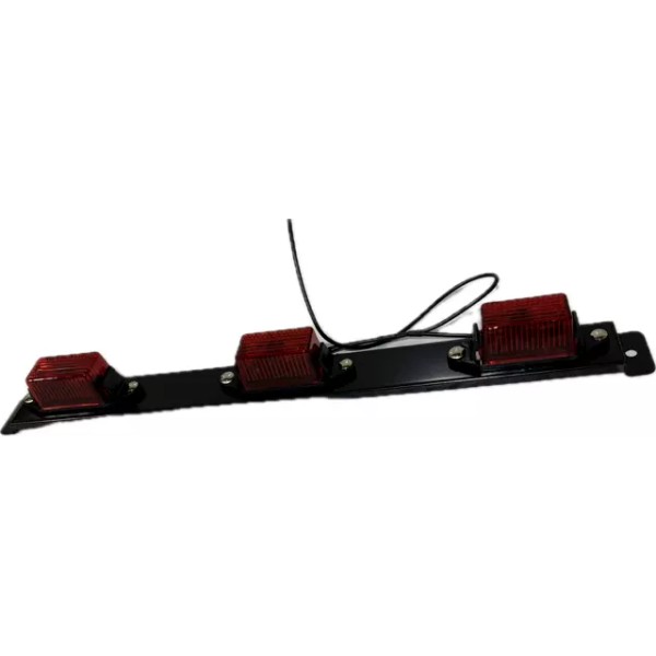 Peterson 107-3R Red Identification Mini-Light Bar BLACK BASE 16-1/2" Long