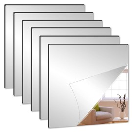 Jitejoe Wall Mounted Full Length Mirror Tiles, 12"x12" Square, Flexible Acrylic Material, Easy to Assemble, Can Be Used in Bedroom, Living Room, Gym, Dance Studio, Bathroom
