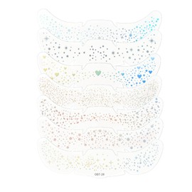 24Pcs Glitter Freckles Makeup Patches, Waterproof Holographic Sparkle Speckles Patches for Women, Glitter Freckle Face Tattoo, Cute Sparkling Fake Freckles for Musical Festival & Rave