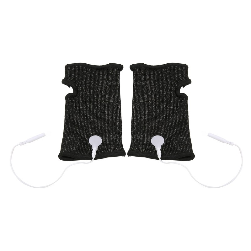 2pcs Conductive Wristband Reduce Pain Swelling Silver Fiber Elastic for