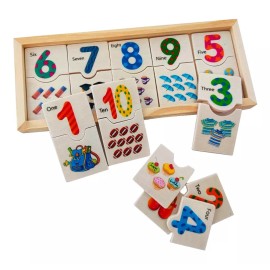 Wood Rompecabezas Numeros Sumas Juego Didactico Madera Contar