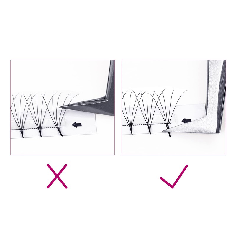 Volume Eyelashes, 5D, 0.07 mm, D Curl, 12 mm, Volume