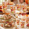 50Pcs 9oz Fall Leaves Coffee Paper Cups for Hot and