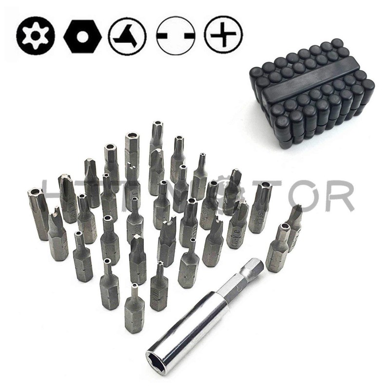 HTTMT - Tamper Proof 33Pc Security Bit Set Phillips Torx