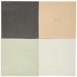 soil D206AS Coaster Large Square Assortment Approx. 3.9 x 3.9 x 0.3 inches (10 x 10 x 0.8 cm)