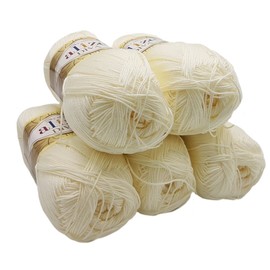 Alize 5 x 100 g Diva Wool Plain 500 g Mercerised Knitting Wool Microfiber Acrylic