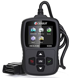 CGSULIT OBD2 Scanner Car Code Reader, New SC204 Mini OBDII Diagnostic Tool for Vehicle Check Engine Light, Emission Analyze, View Freeze Frame, Smog Check, Car Health Monitor and Repair Tool, Black