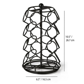 Starfrit Coffee Pod Capsule Carousel - Holds up to 24 Keurig K-Cups Pods - Spins 360-Degrees - Lazy Susan Platform - Black