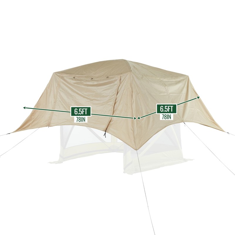Hike Crew Gazebo Rain Shelter Tarp Compatible with 4-Sided Pop-Up