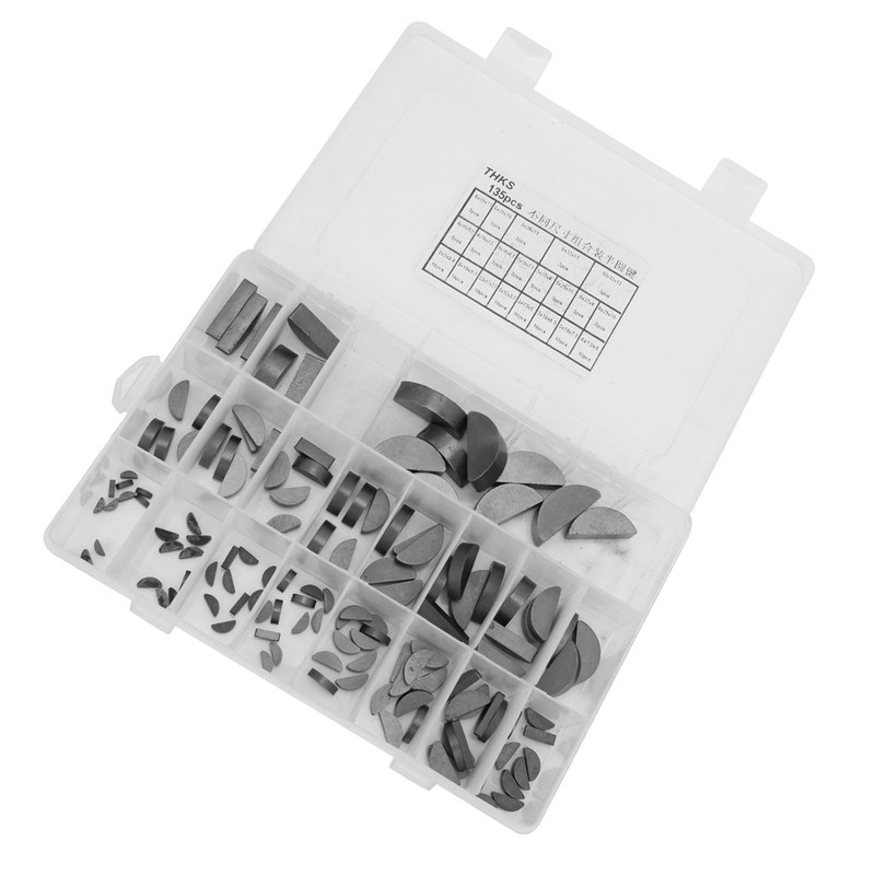 135 Pcs Woodruff Key Flywheel Pulley Crank Way Key Assortment