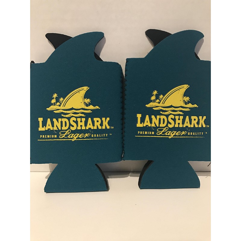 Landshark Beer Cooler Blue and Yellow - Set of 2