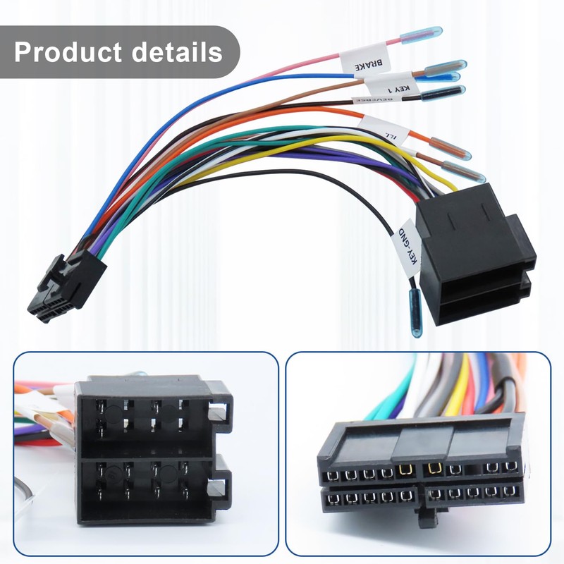 SIGANDG 1 Piece 20 Pin to ISO Wiring Harness Adapter