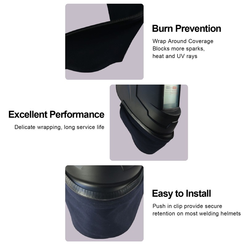 Welding Helmet Bib Flame Retardant Heat Resistance Wrap Around Extension