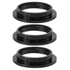 3 Pack Lamp Shade Black Collar Ring E27 Inside Threaded