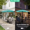 JEAREY 8x10 ft Rectangular LED Lighted Patio Umbrellas Outdoor Solar