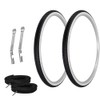 PRO+ Pair of Bicycle TIRE 700 X 38 Black/White SIDEWALL