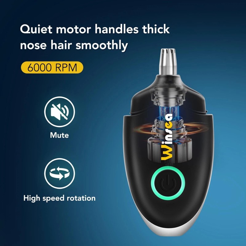 Winsea USB Nose Ear Hair Trimmer Men Women Waterproof Quiet