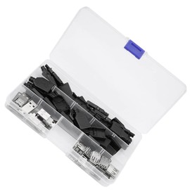 20Pcs 2.0 USB Male Female Plug Connector Assortment Kit 4 Pin Type A Port Plug Socket Adapter Converters With Black Plastic Shell