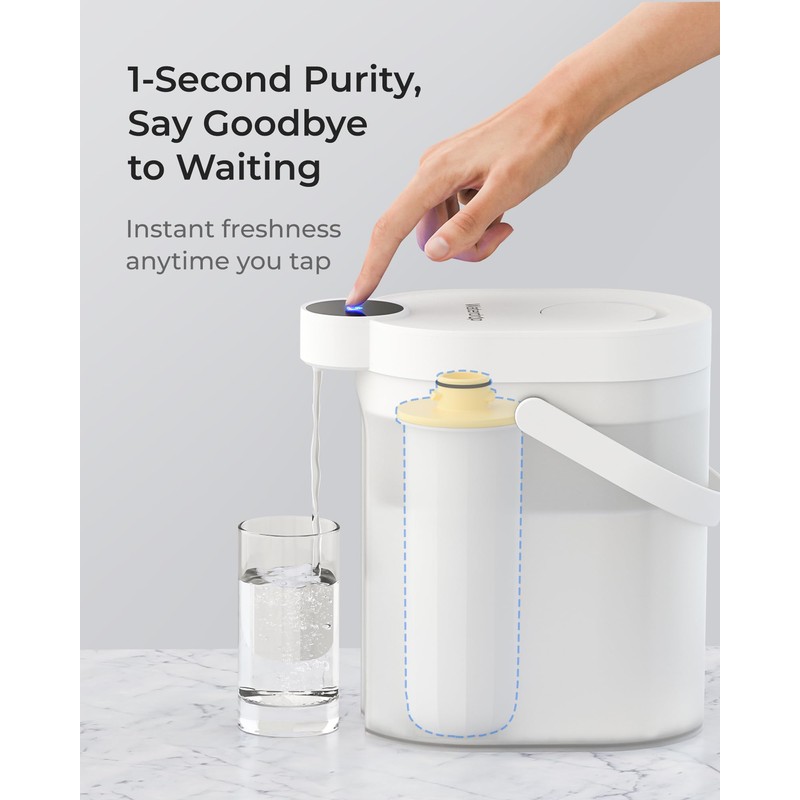 Waterdrop WD-EWFLY Replacement Filters for Waterdrop Electric Dispenser WD-ED11W/WD-ED12W/WD-ED09W/WD-ED21W, Reduce