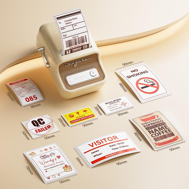 NIIMBOT Labels, Red and Black Printed Labels for B21Pro Only,