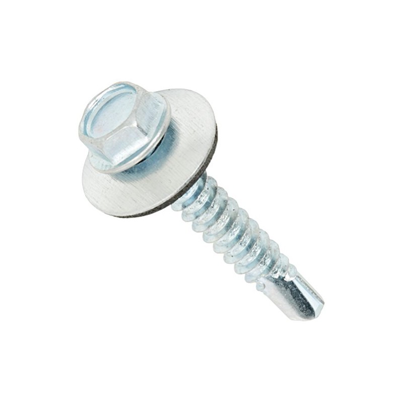 Merriway BH04080 (20 Pcs) Self Drill Hex Head Hardened Roofing