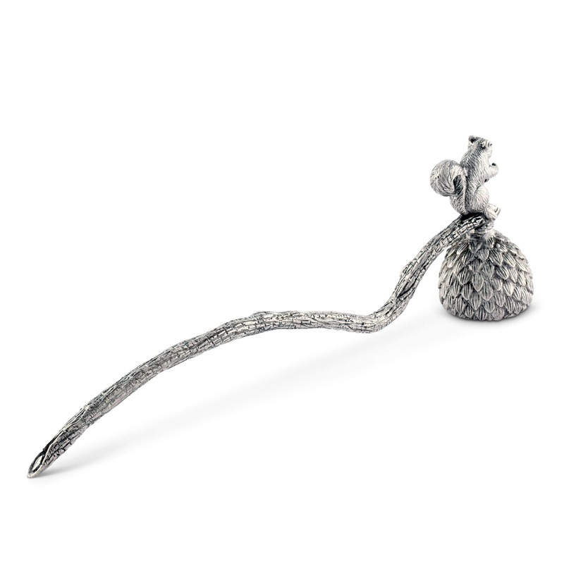 Vagabond House Pewter Squirrel Candle Snuffer 10" Long