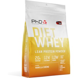 PhD Nutrition Diet Whey Lean Protein Powder | Vanilla Crème Whey Protein Powder 1 kg Bag [ Packaging May Vary ]